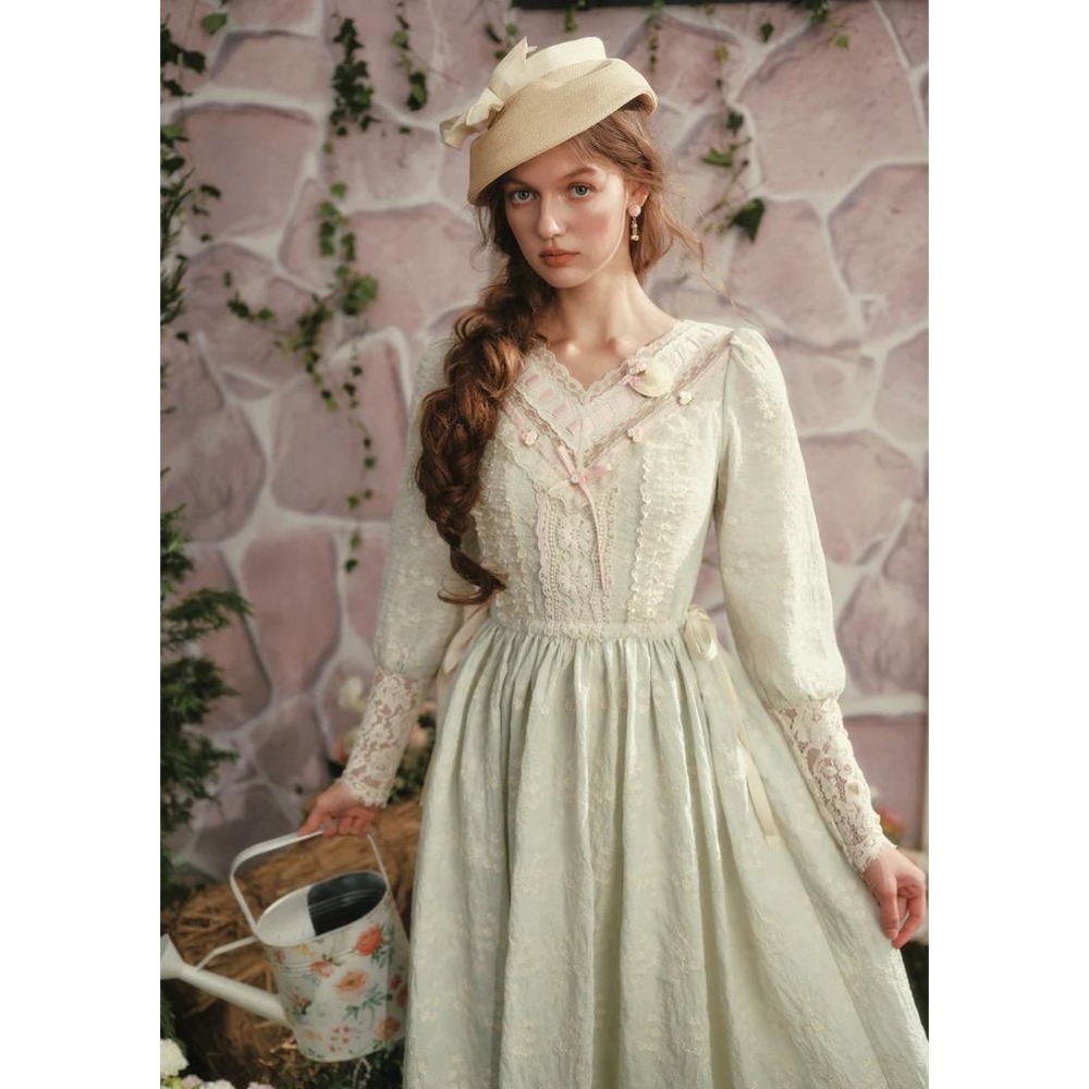Lacemade Outing Straw Hat Dress Mint Green Large New With Tags